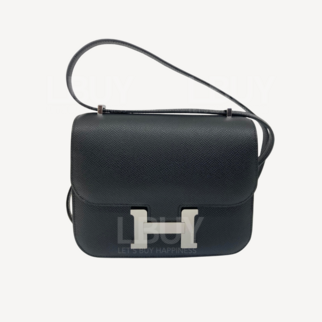 Hermes Mini Constance 19 黑色 銀扣 附帶鏡子