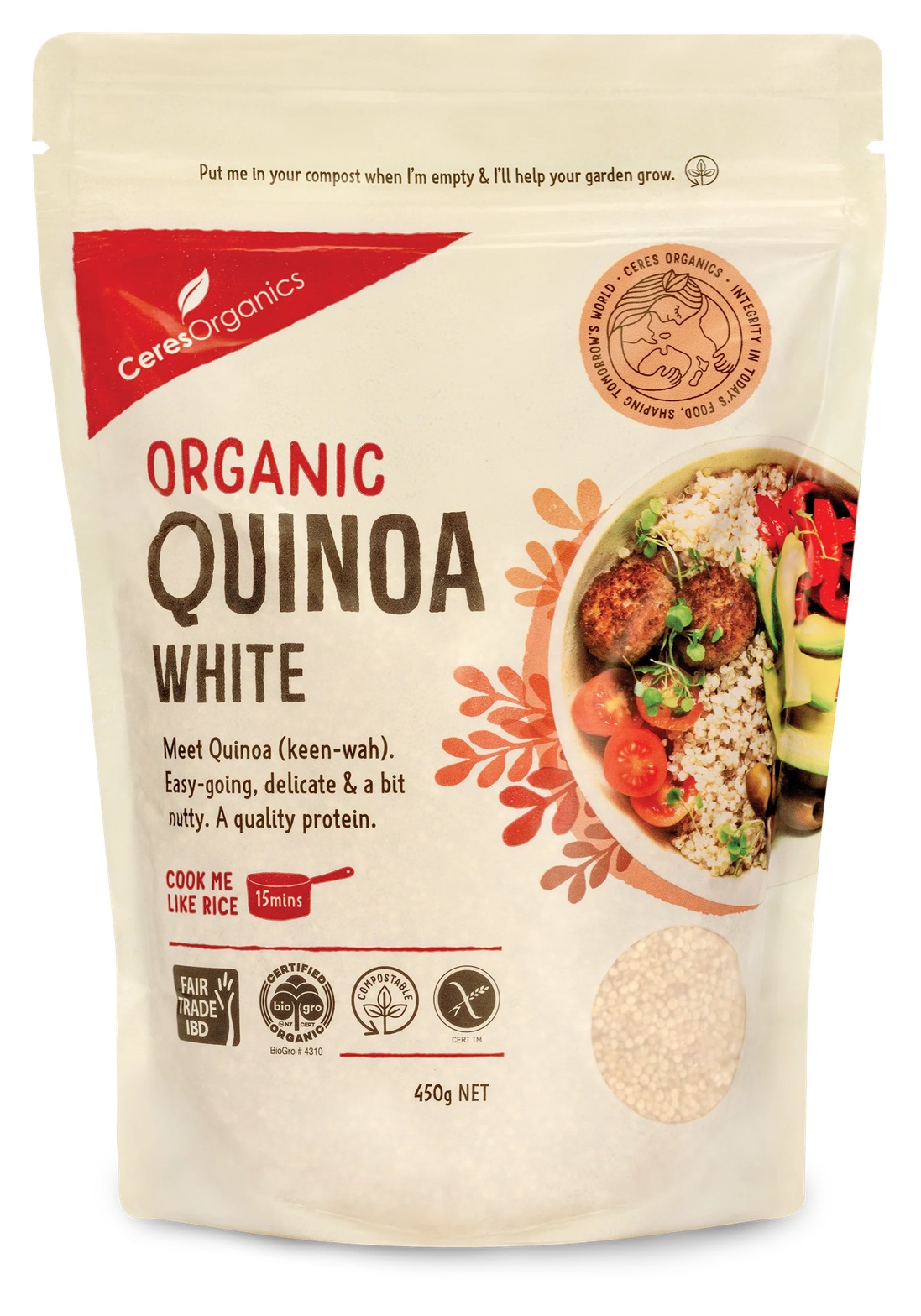 Ceres Organics Organic White Quinoa 450g