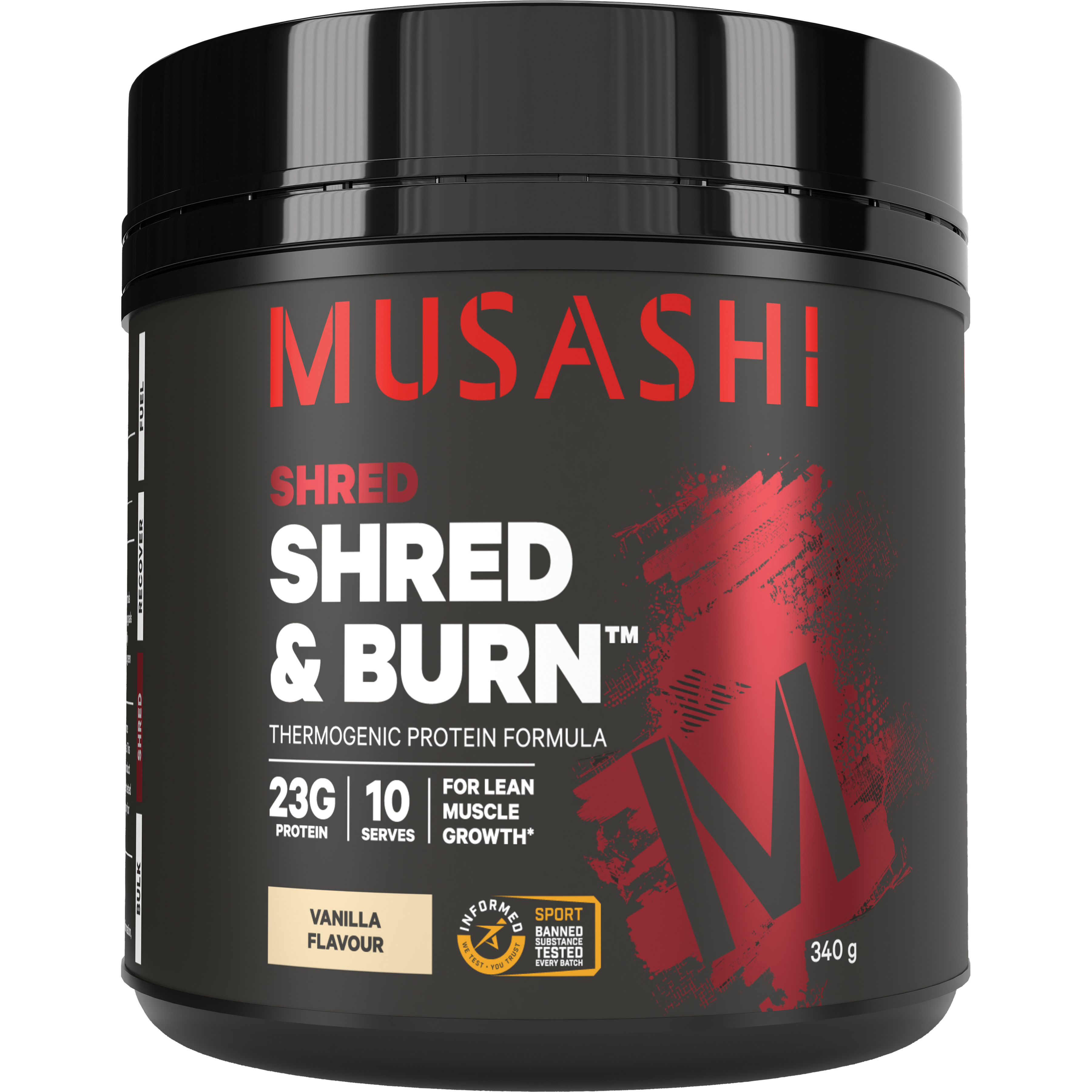 Musashi Shred & Burn - Vanilla Milkshake 340g（Shred）