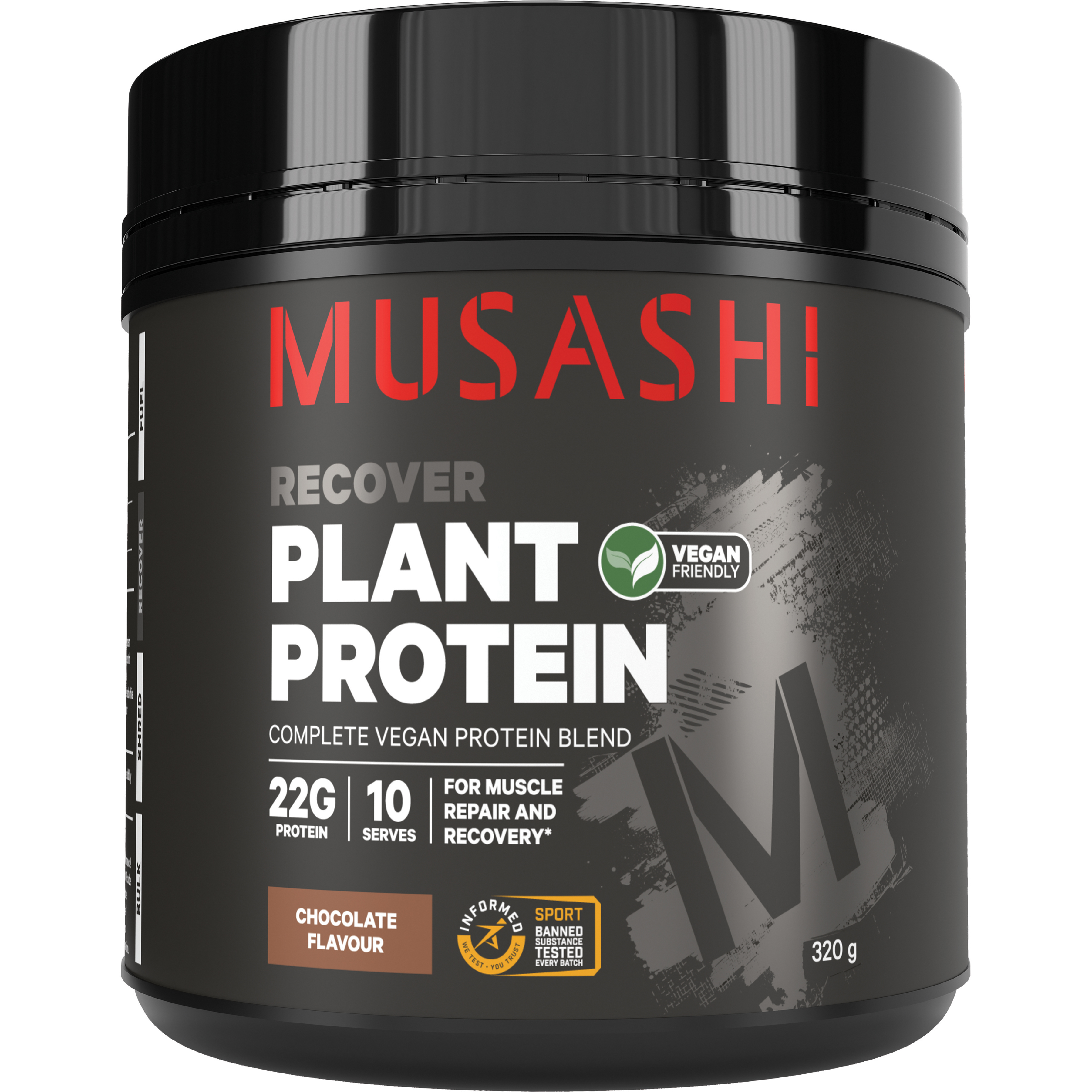 Musashi Plant Protein - Chocolate 320g （Recover）