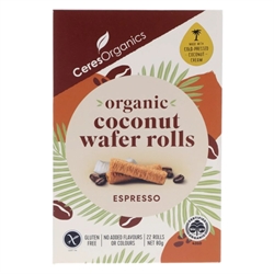 Ceres Organics 有機椰子威化卷 - 濃縮咖啡味 80g
