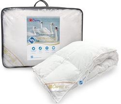 100%瑞士專利抗菌白鵝羽絨被(冬厚被)(純棉緹花被面)