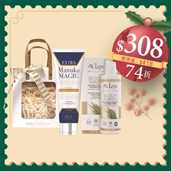 $308 (兩件74折) - 紐西蘭麥盧卡濕疹護理專家75g + 意大利 LEPO大米蘆薈沐浴露