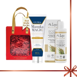 $308 (兩件74折) - 紐西蘭麥盧卡濕疹護理專家75g + 意大利 LEPO大米蘆薈沐浴露