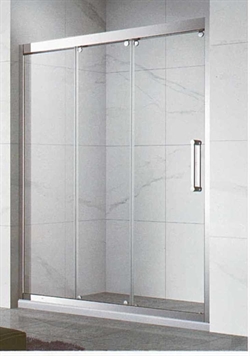 不銹鋼一梗兩活趟門浴屏(可做方形)B-801舊型號BR-15