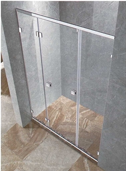 不銹鋼頂或底軌折叠門浴屏BR-07