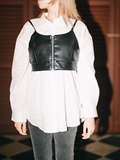  Shirt With Leather Cami 