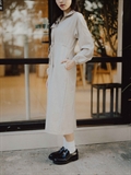 High-Neck Trench Dress 