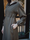 High-Neck Trench Dress 