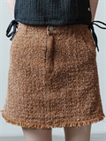  Fringe Hem Rough Denim Skirt