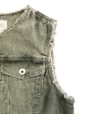 Snow Washed Corduroy Vest 