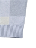 Puffy Sleeves Check Cardigan 