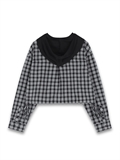  Check Pattern Shirt With Hood