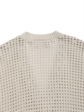 V-Neck Hole Knit Cardigan 