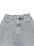 Washed Maxi Denim Skirt 