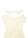  Lace Up Asymmetric Dress