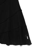  Lace Up Asymmetric Dress