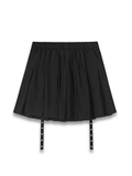  Eyelet Trims Pockets Pleated Skirts