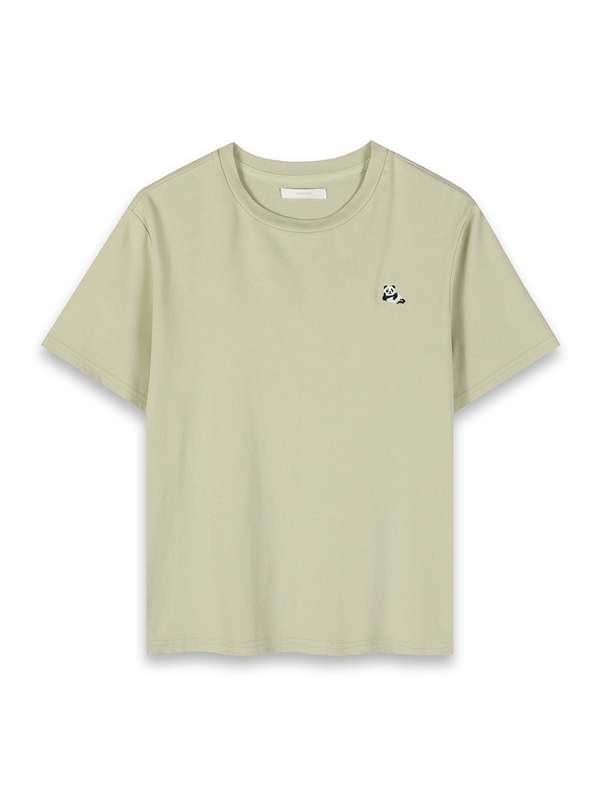 Lazy Animal Embroidery Tee