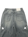  Cut Out Jeans With Strap