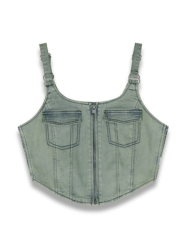 Denim Corset Top