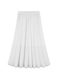Belted Layered Midi Skirt 