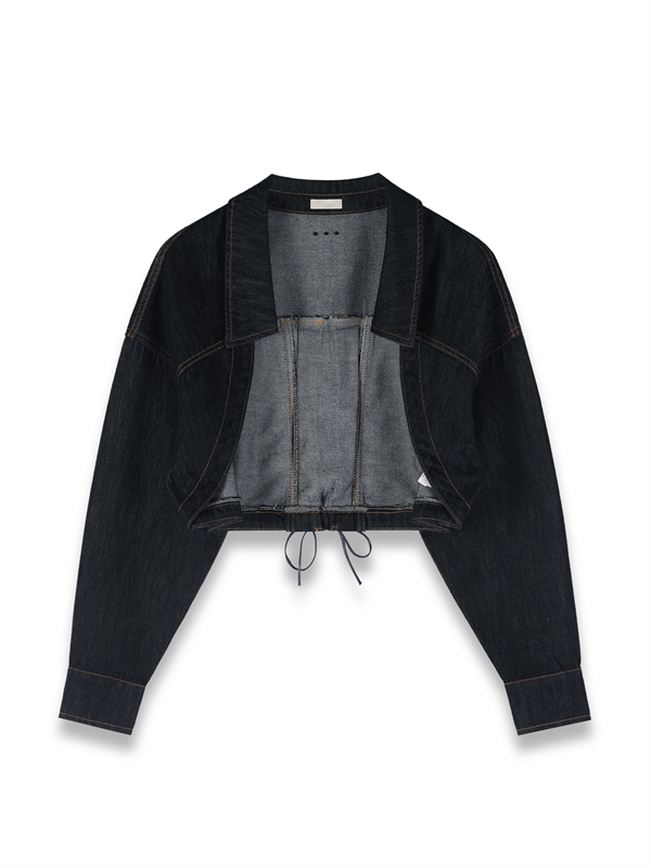 Lace-up Cropped Shirt 