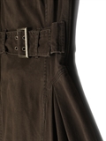  Buckle Details Twill Dress