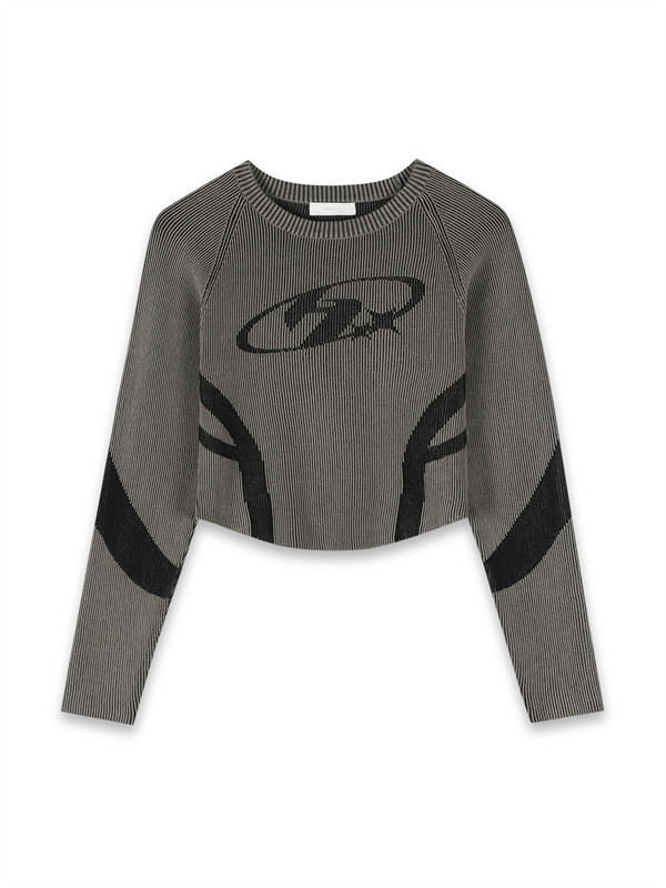 Graphic Rib Knit Top