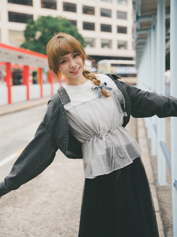 Layered Drawstring Top 