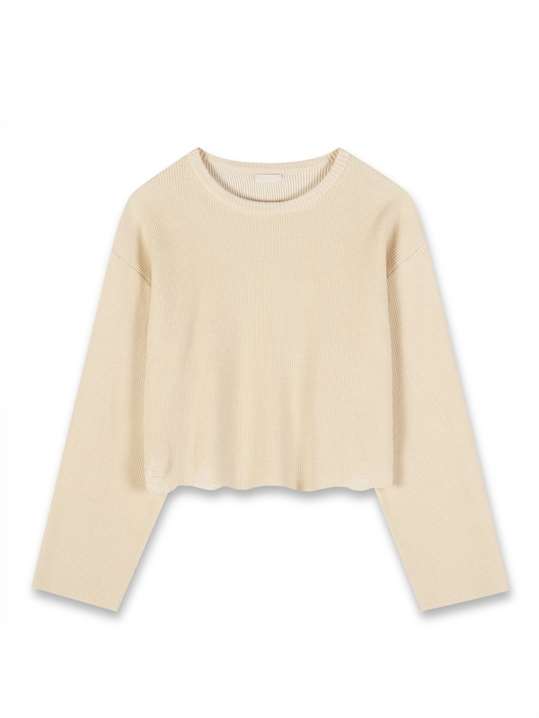 Rib Knitted Cropped Top 