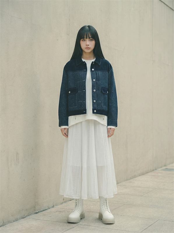 Corduroy-Trimmed Denim Jacket 