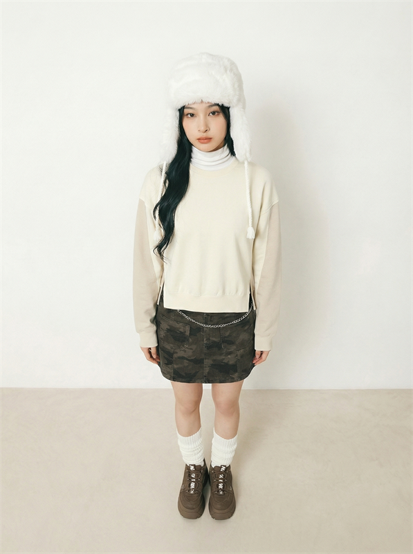 Contrast Sleeve Sweatshirt