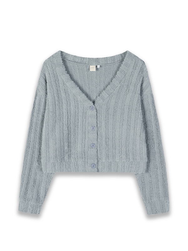 Fuzzy Knit Cardigan