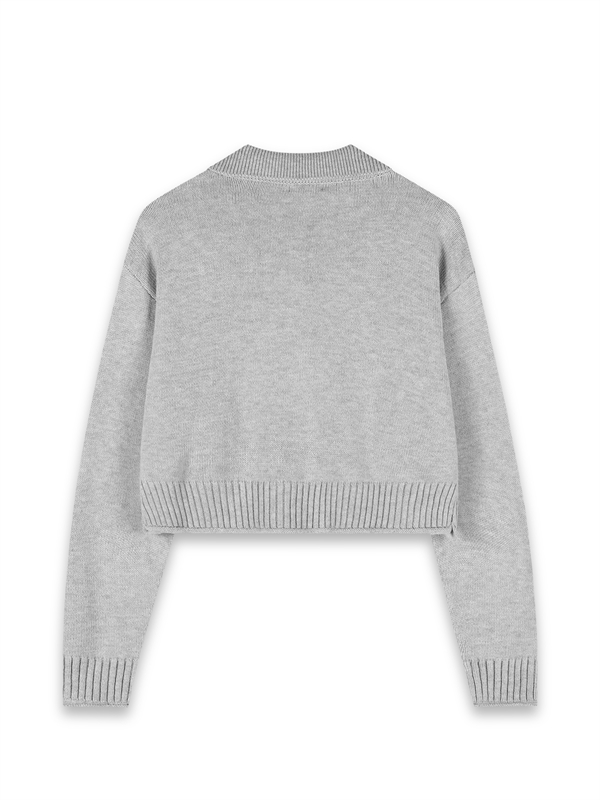 Button Down Cropped Cardigan 