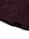  Corduroy Pockets Pleated Skirt
