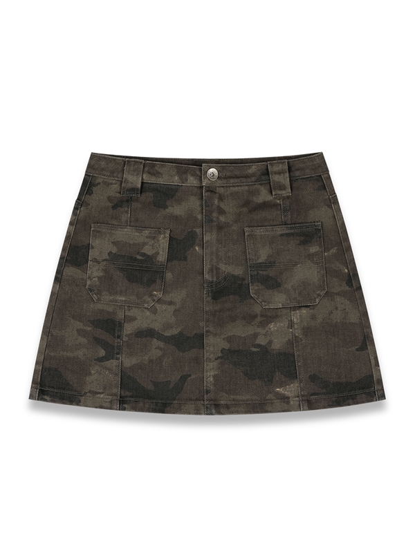Camouflage Pockets Skirt