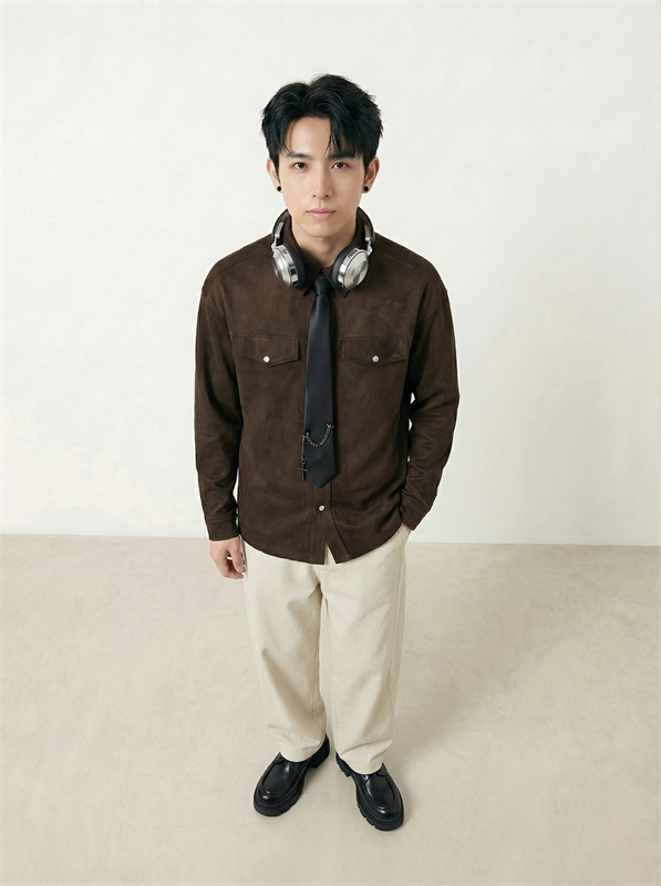 Suede Shirt Jacket (Unisex)