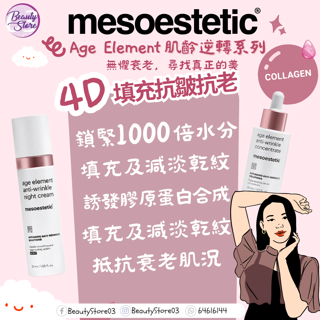 西班牙 Mesoestetic 4D填充抗皺晚霜 50ML