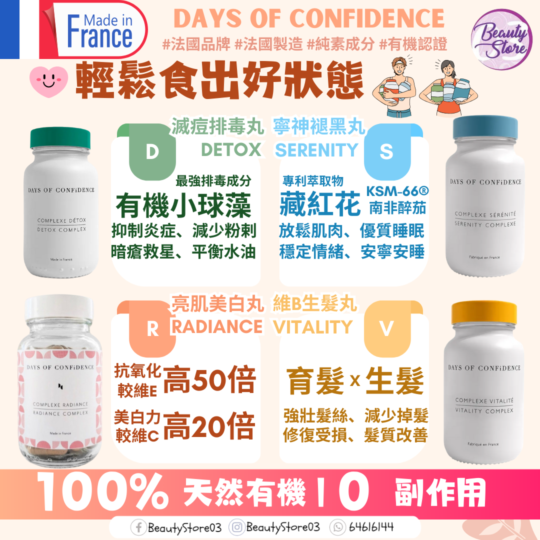 法國 Days Of Confidence 營養補充品