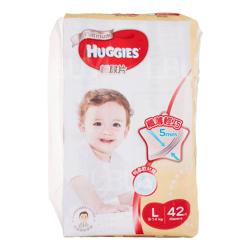 HUGGIES PLATINUM DIASPER L 42片