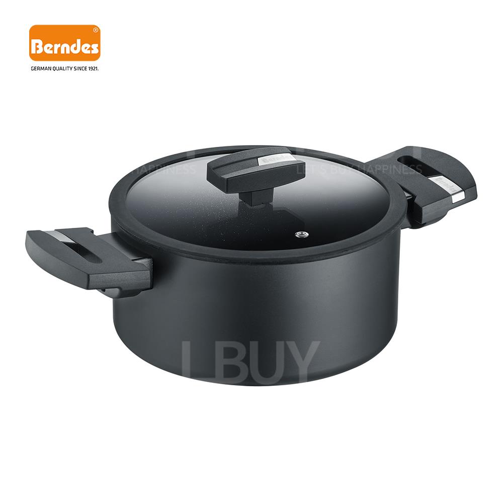 Berndes b.green Alu Recycled Induction 20厘米高身雙耳煲連玻璃蓋