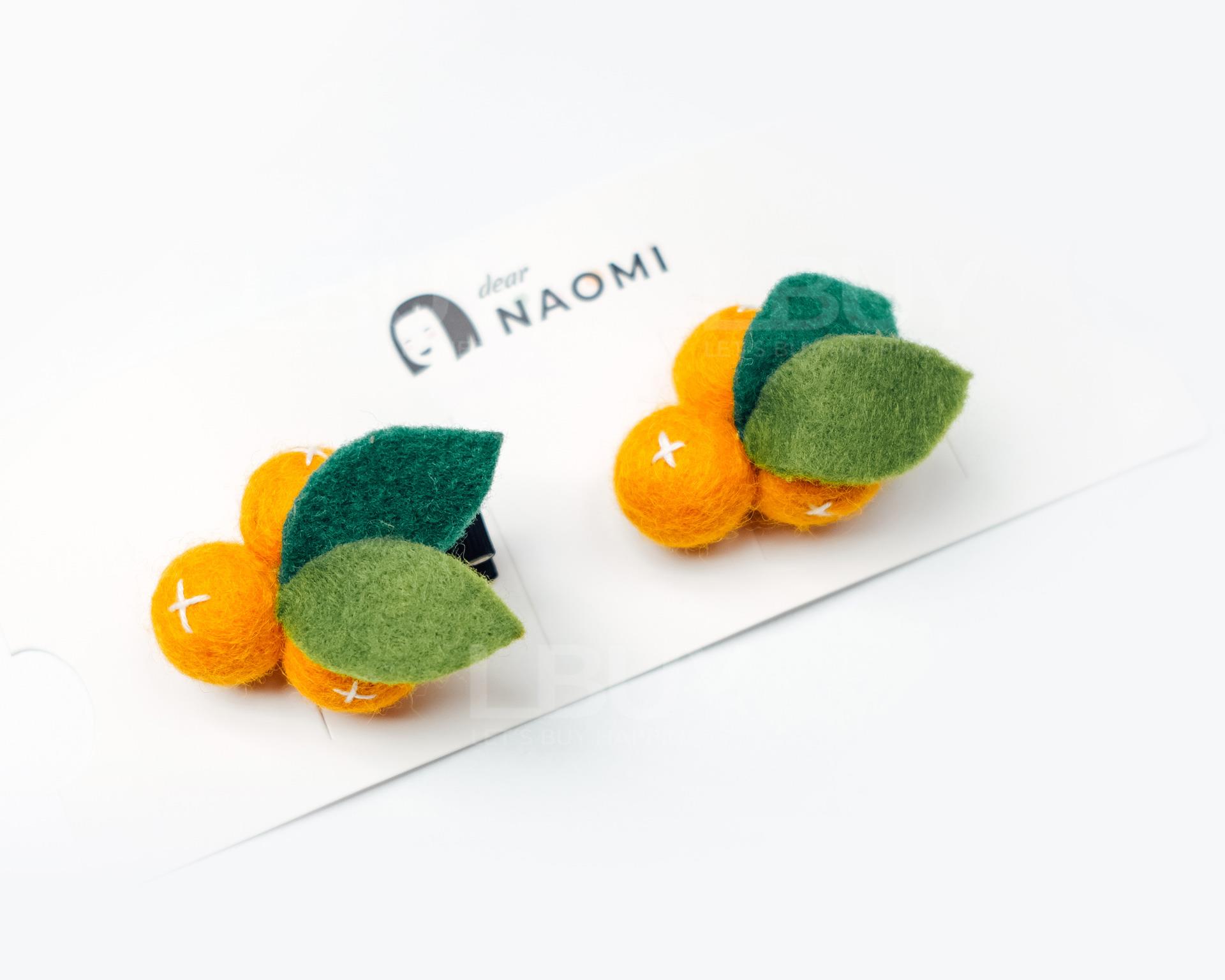 Mandarin Orange Hair Clip