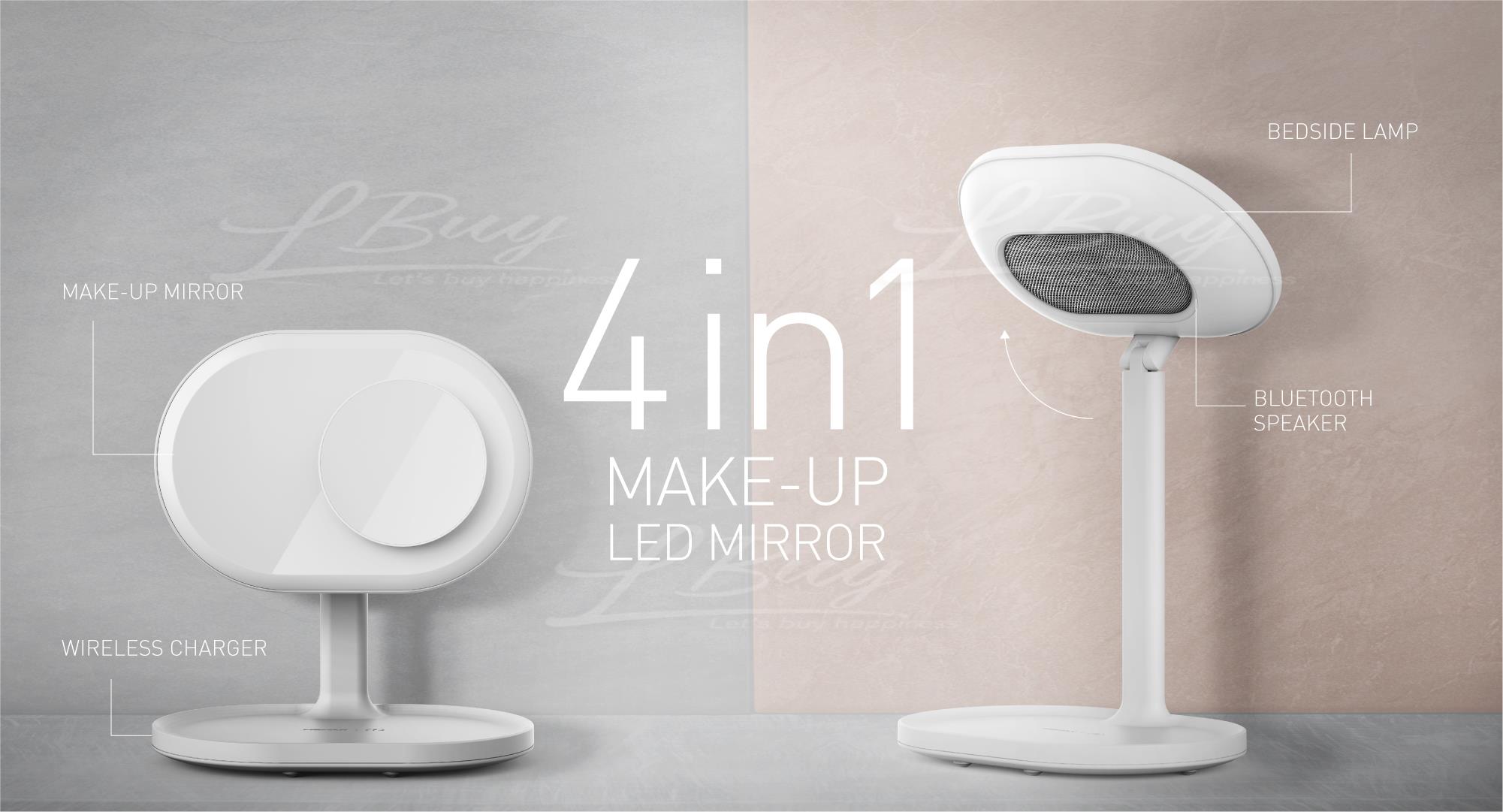 Momax Q.LED MIRROR 化妝鏡連無線充電及藍牙音箱