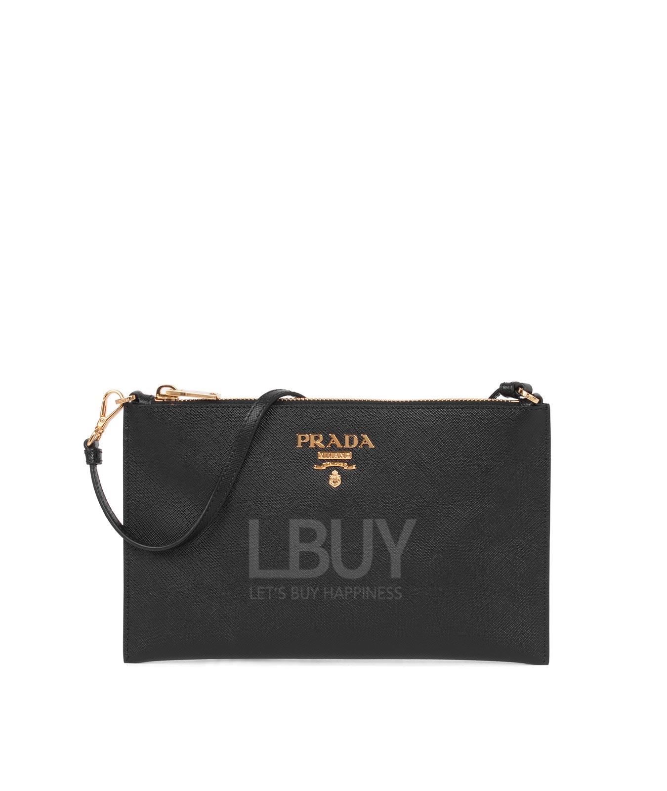 Logo Zipper Pouch Bag
