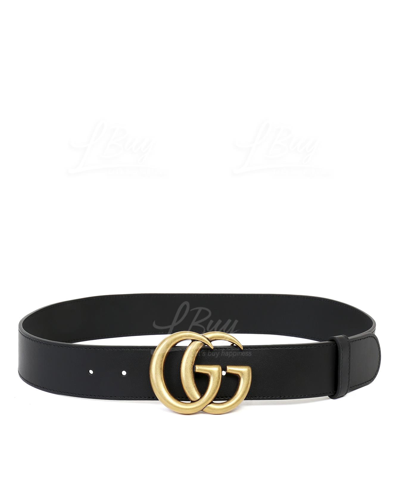 Double G Buckle Leather Belt