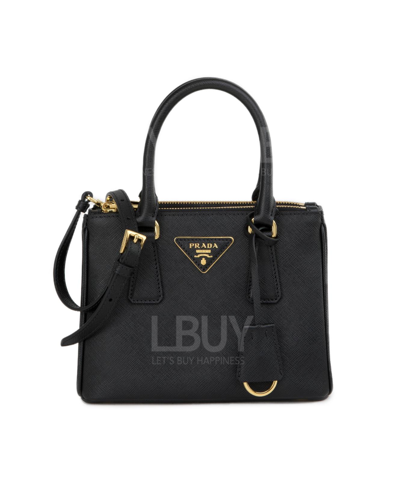 MICRO GALLERIA Saffiano Leather Top Handle Bag/Crossbody Bag