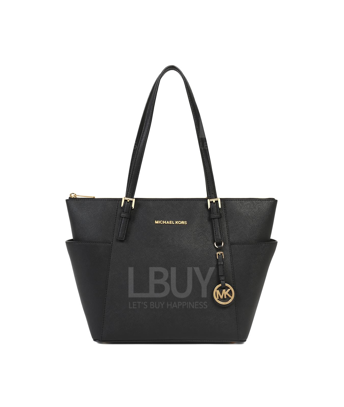 Jet Set Top-Zip Saffiano Leather Tote Bag