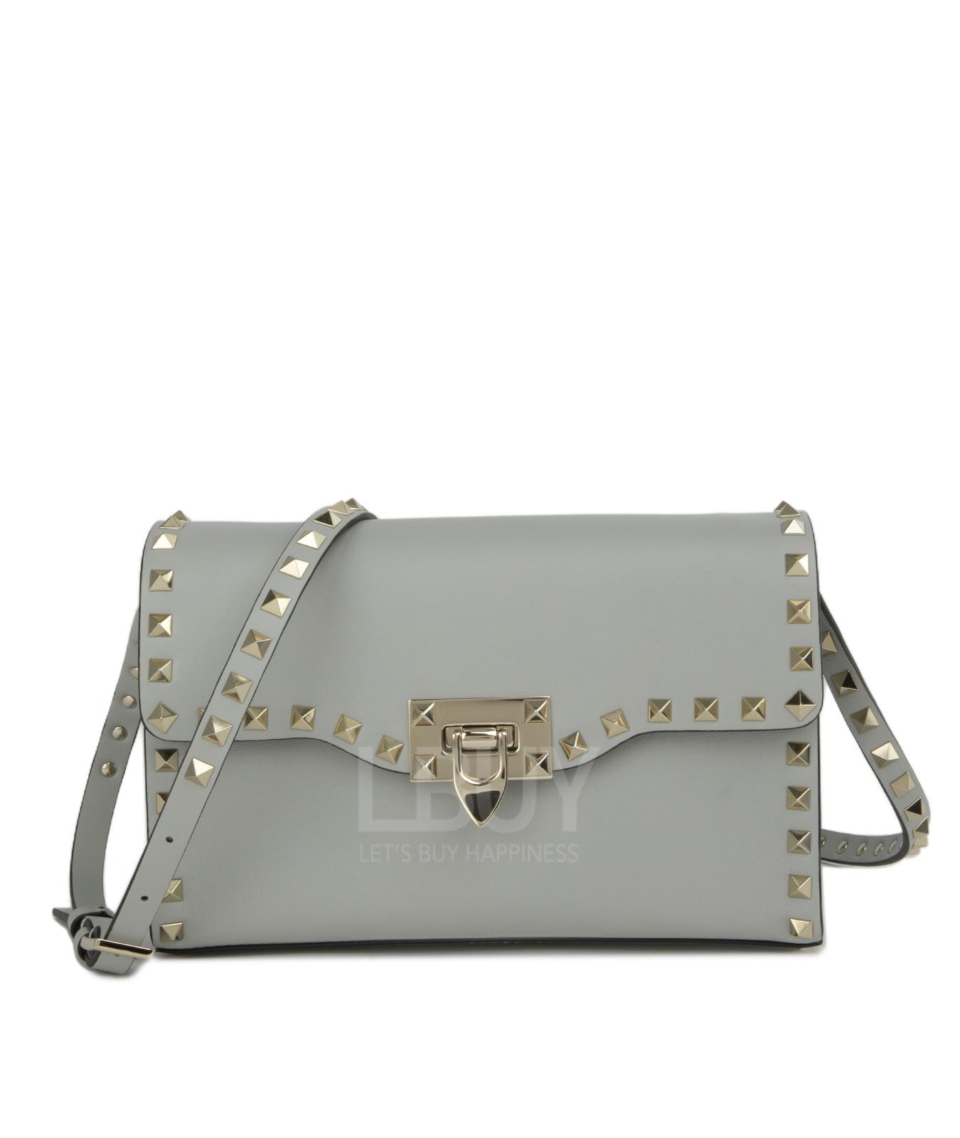 Small Rockstud Grainy Crossbody Bag