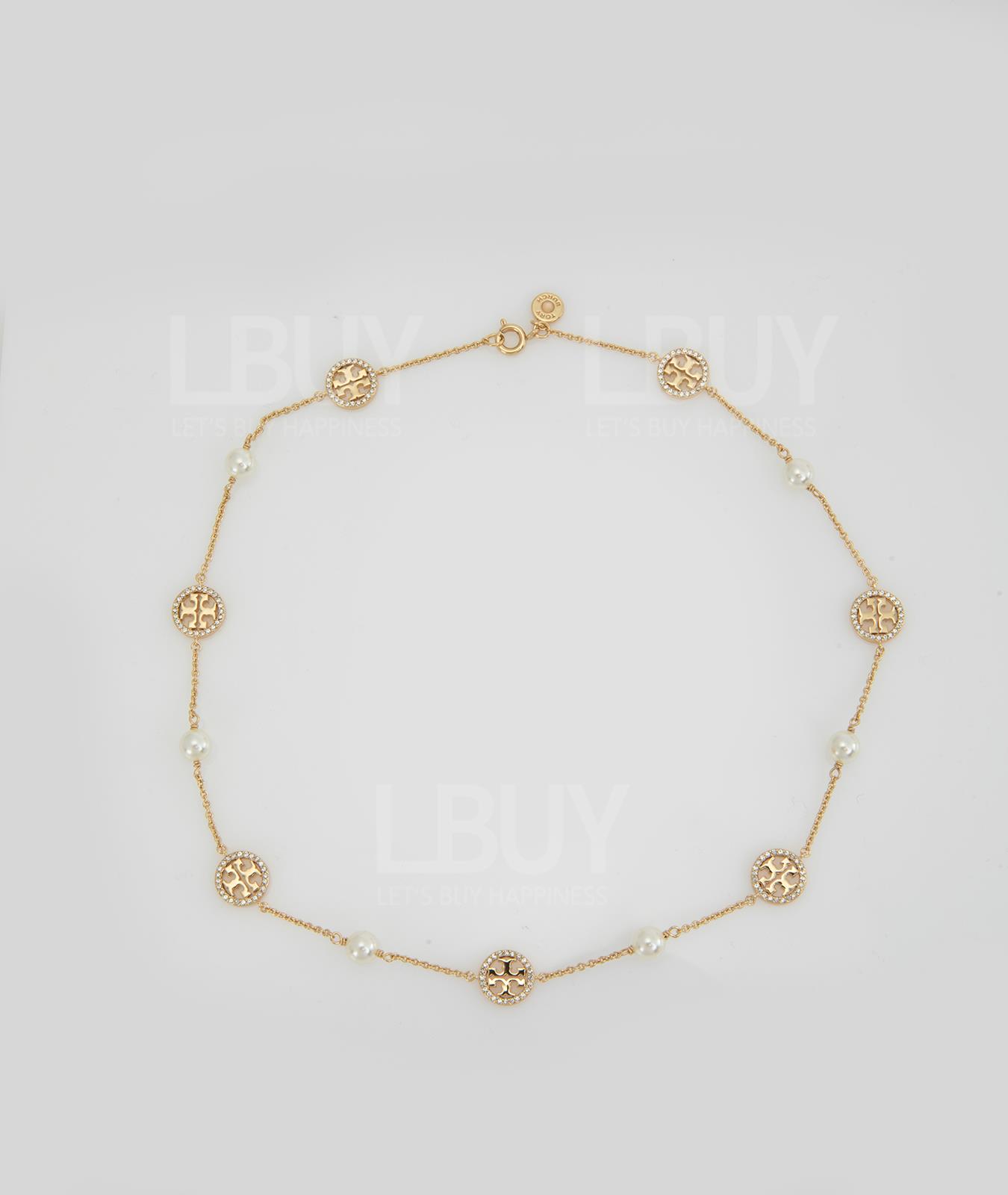 CRYSTAL PEARL LOGO 项链